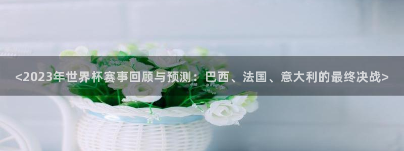 足球世界杯预选赛:<2023年世界杯赛事回顾与预测:巴西、法国、意大利的最终决战>